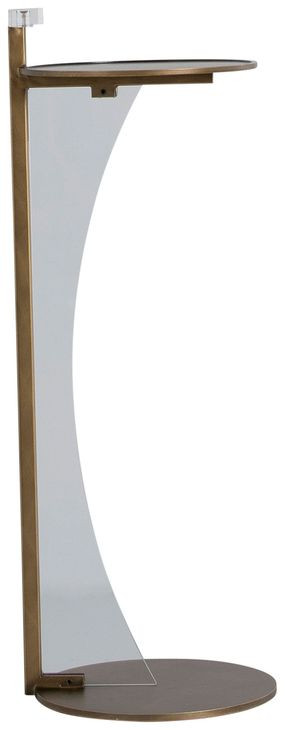 Ava Brushed Brass Round Drink Table