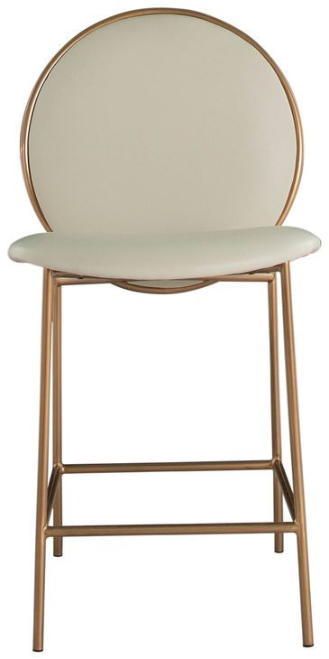 Evelyn Cream Upholstered Counter Height Stool