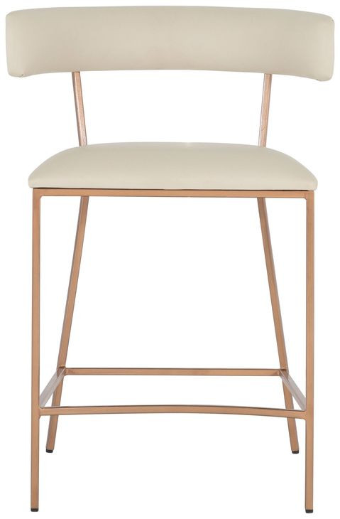 Matlock White Upholstered Counter Height Stool