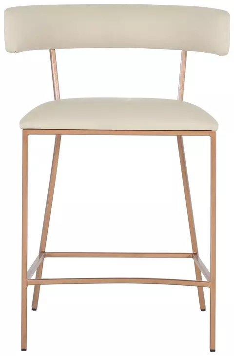 Matlock White Upholstered Counter Height Stool