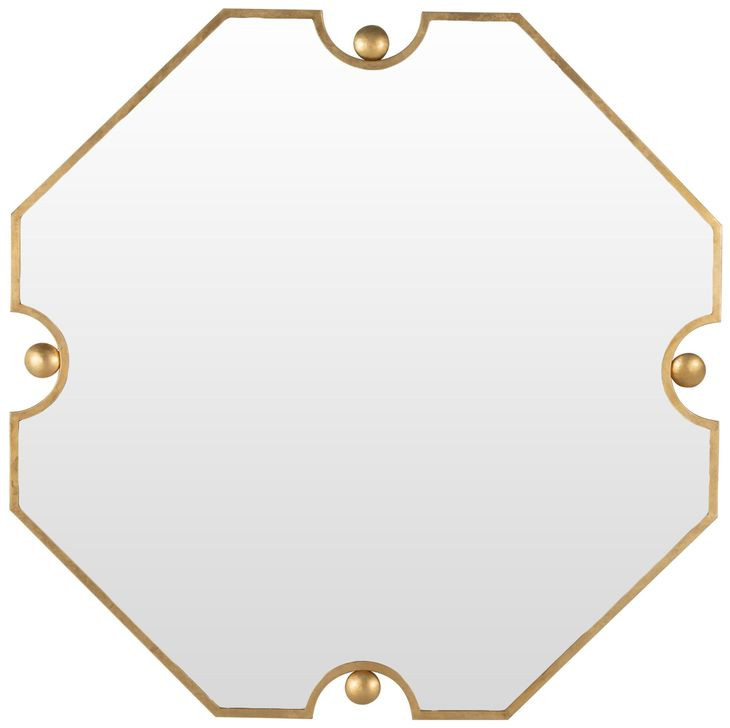 Monet Antique Brass Octagonal Large Accent Mirror