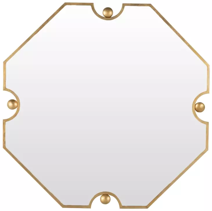 Monet Antique Brass Octagonal Large Accent Mirror