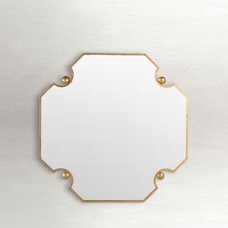 Monet Antique Brass Octagonal Large Accent Mirror