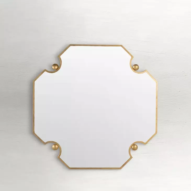 Monet Antique Brass Octagonal Large Accent Mirror