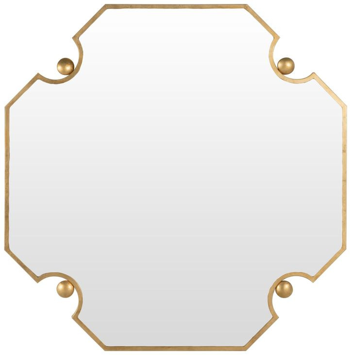 Monet Antique Brass Octagonal Small Accent Mirror