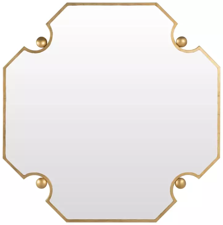 Monet Antique Brass Octagonal Small Accent Mirror