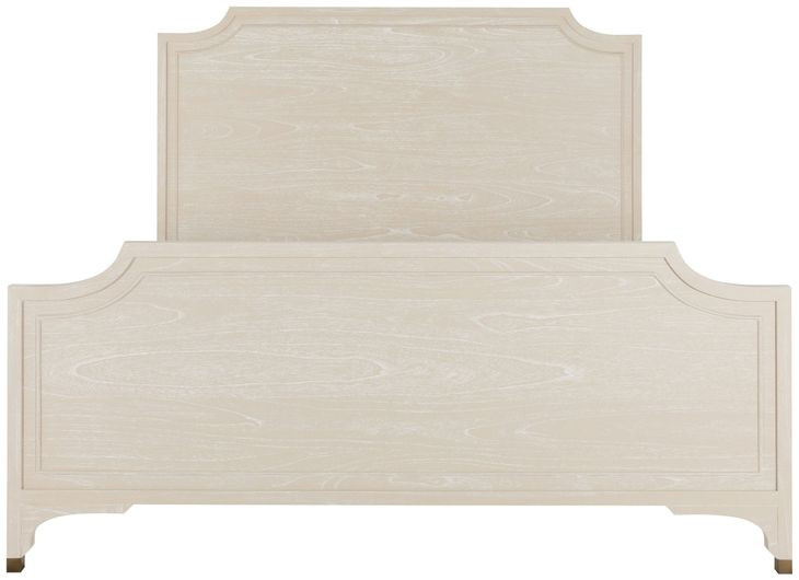 Alexandra Cerused White King Panel Bed