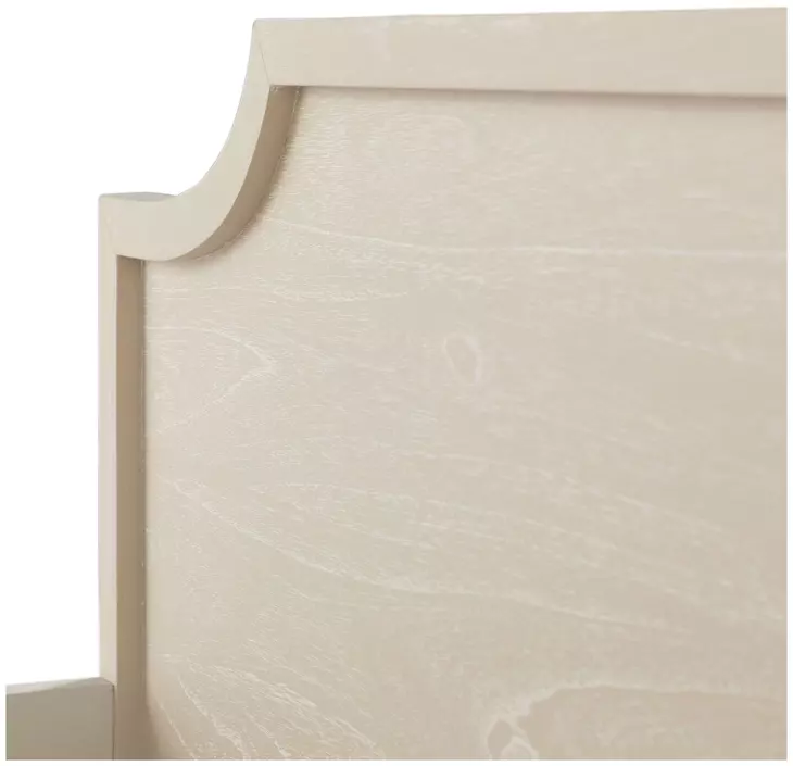 Alexandra Cerused White King Panel Bed