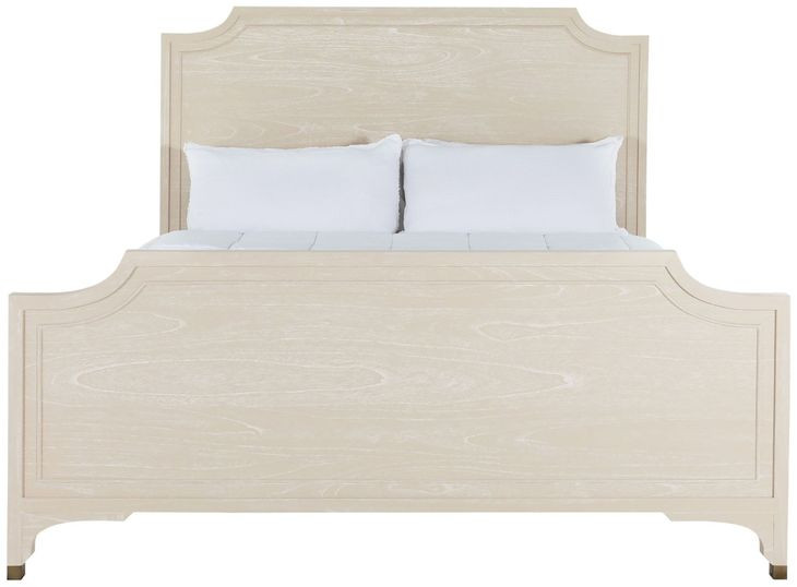 Alexandra Cerused White Queen Panel Bed