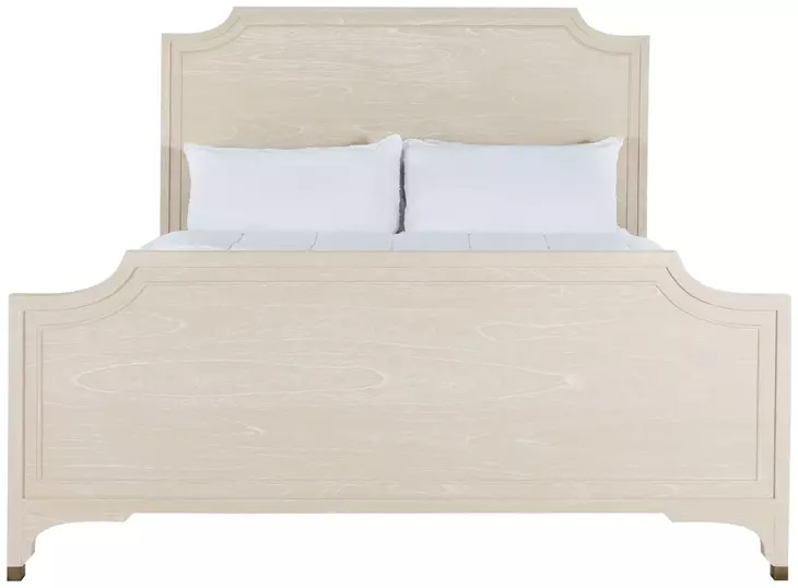 Alexandra Cerused White Queen Panel Bed