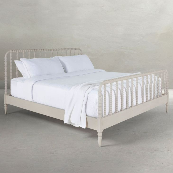 Jennifer Sesame White Queen Panel Bed