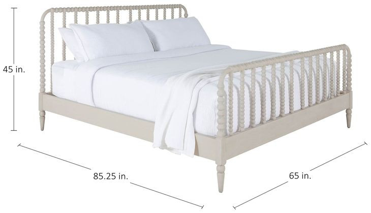 Jennifer Sesame White Queen Panel Bed