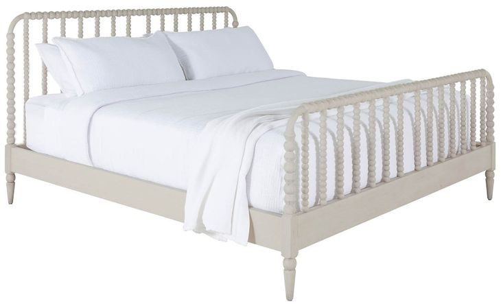 Jennifer Sesame White Queen Panel Bed