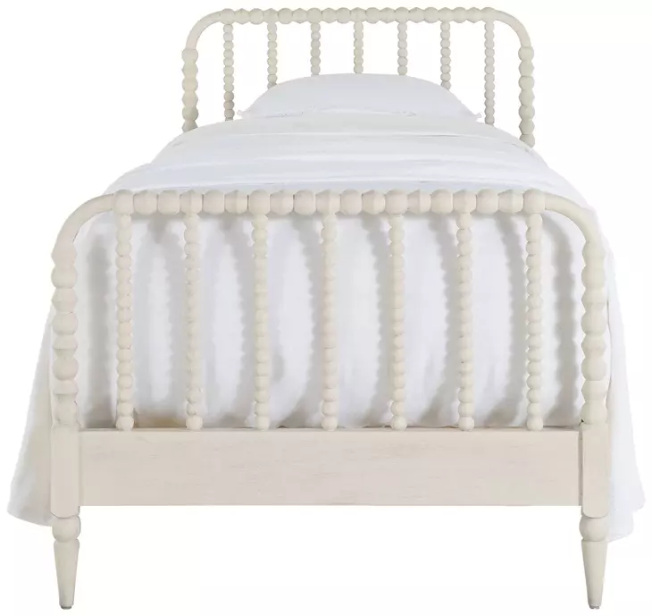 Jennifer Sesame White Twin Panel Bed