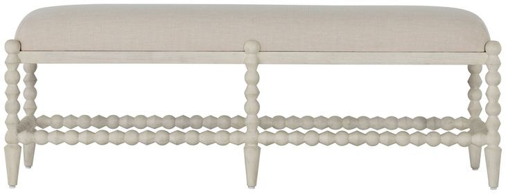 Jennifer White Upholstered 58" Bed Bench