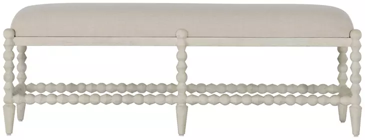 Jennifer White Upholstered 58" Bed Bench