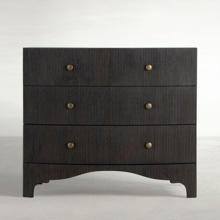 Princeton Cerused Forest Black 3 Drawer Chest
