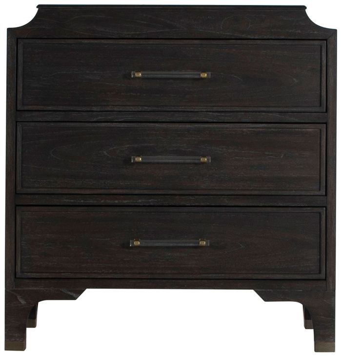 Alexandra Cerused Forest Black 3 Drawer Chest
