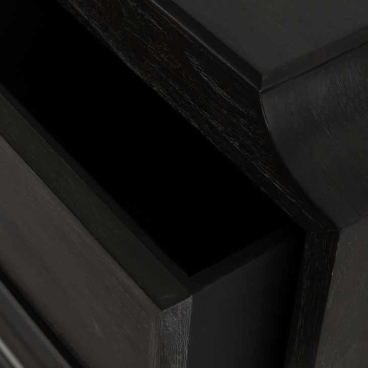 Alexandra Cerused Forest Black 3 Drawer Chest