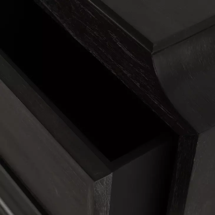 Alexandra Cerused Forest Black 3 Drawer Chest