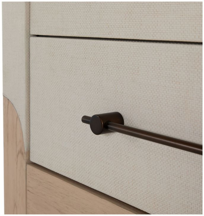 Crestline Cerused Natural and White 3 Drawer Chest