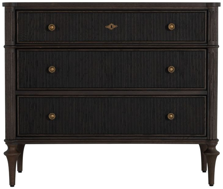 Andrea Dark Stained Oak 3 Drawer Chest