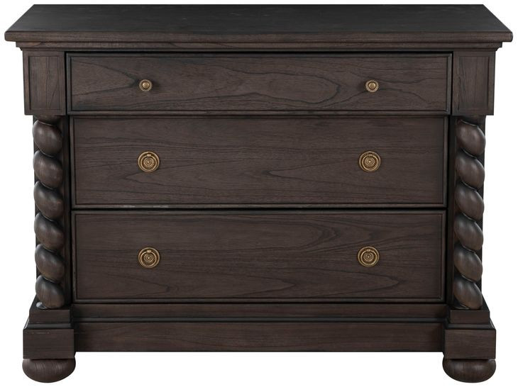 Burkhardt Cerused White 3 Drawer Chest