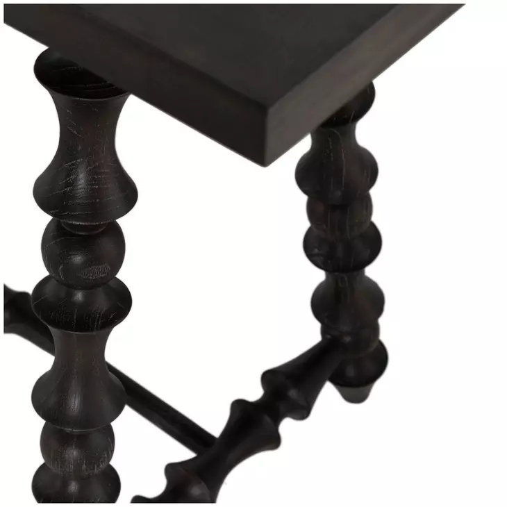 Kirkwood Cerused Forest Black Rectangular Console Table