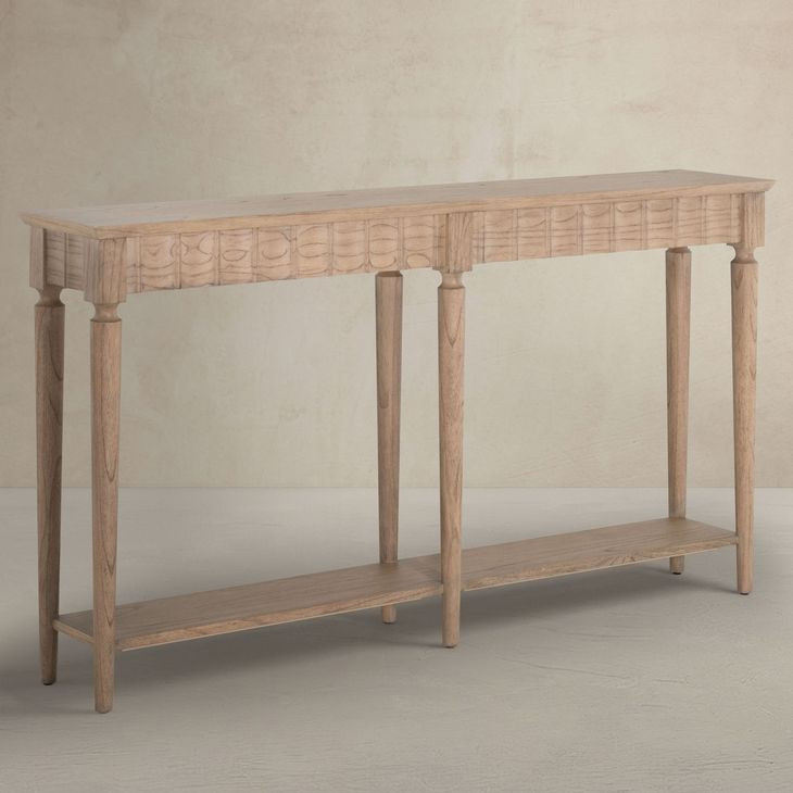 Peterson Bleached Natural Rectangular Long Console Table