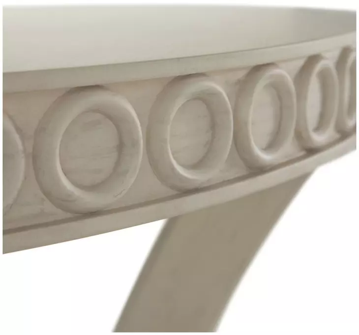 Linda Sesame White Demilune Console Table
