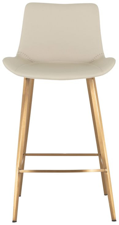 Hines White Upholstered Counter Height Stool