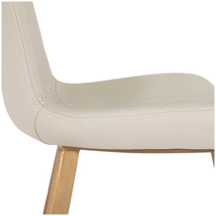 Hines White Upholstered Counter Height Stool