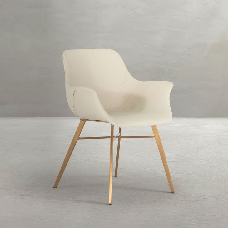 Channing White Upholstered Dining Chair