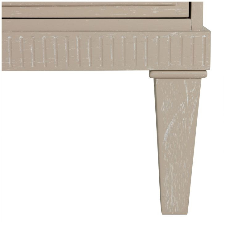 Archie Cerused White 6 Drawer Dresser