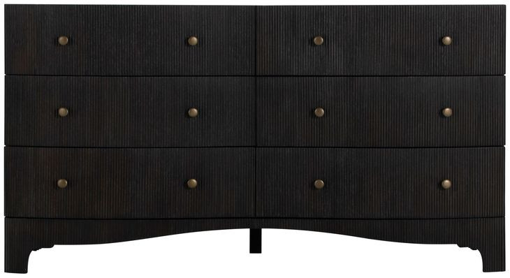 Princeton Cerused Forest Black 6 Drawer Dresser