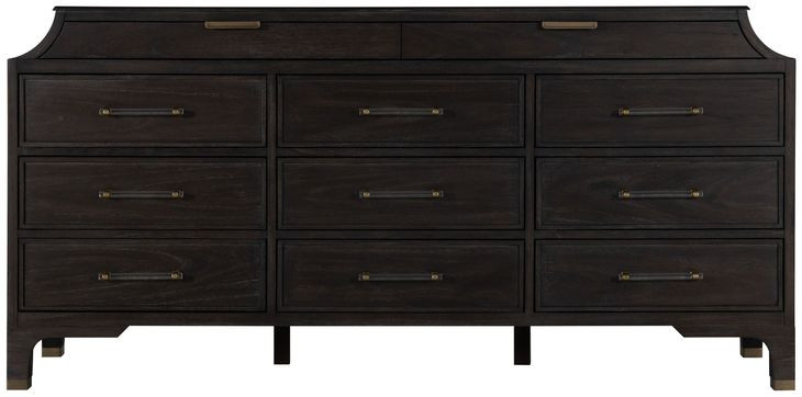 Alexandra Cerused Forest Black 11 Drawer Dresser