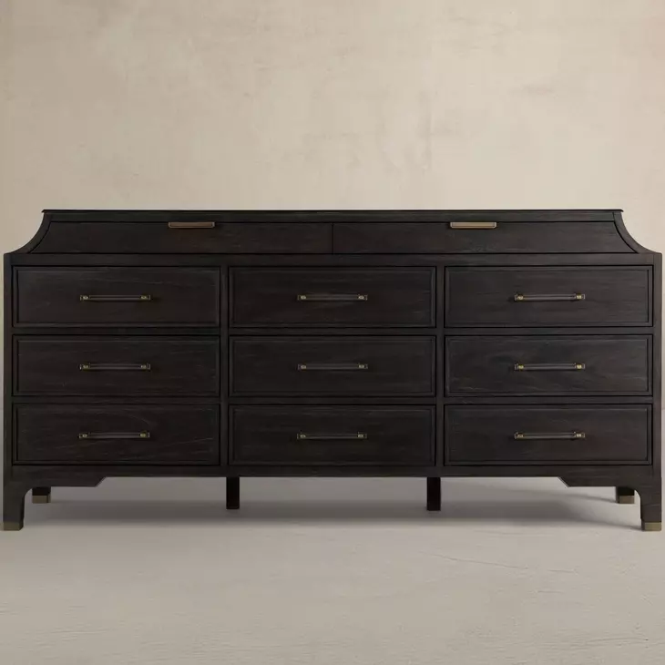 Alexandra Cerused Forest Black 11 Drawer Dresser
