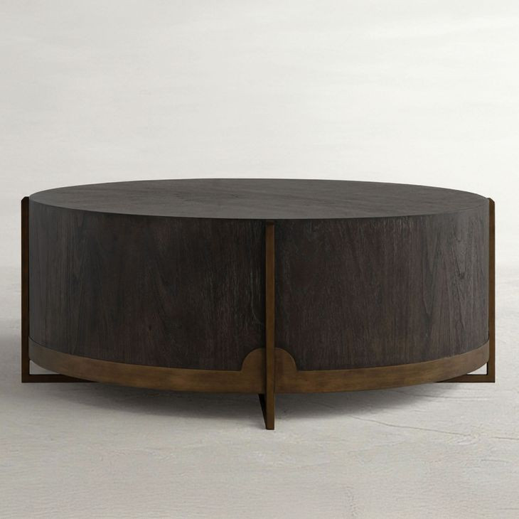 Clifton Cerused Forest Black Round Cocktail Table