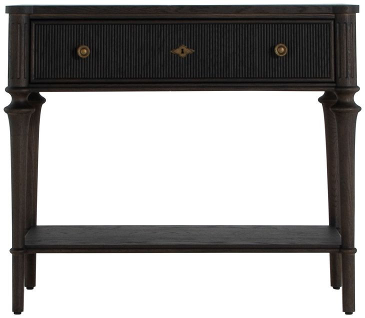 Andrea Dark Stained Oak 1 Drawer Nightstand