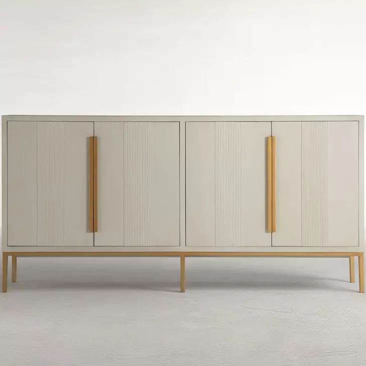 Robinson Sesame White and Stained Gold 4 Door Sideboard