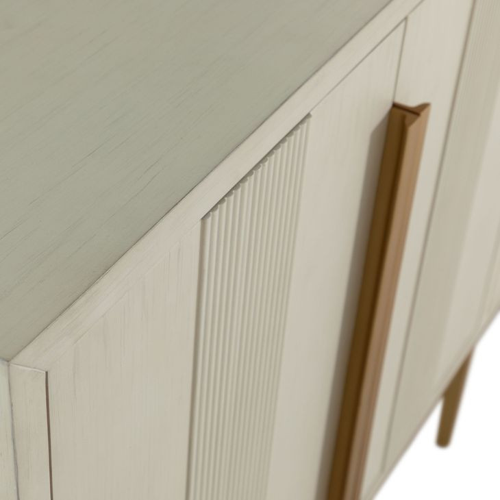 Robinson Sesame White and Stained Gold 4 Door Sideboard