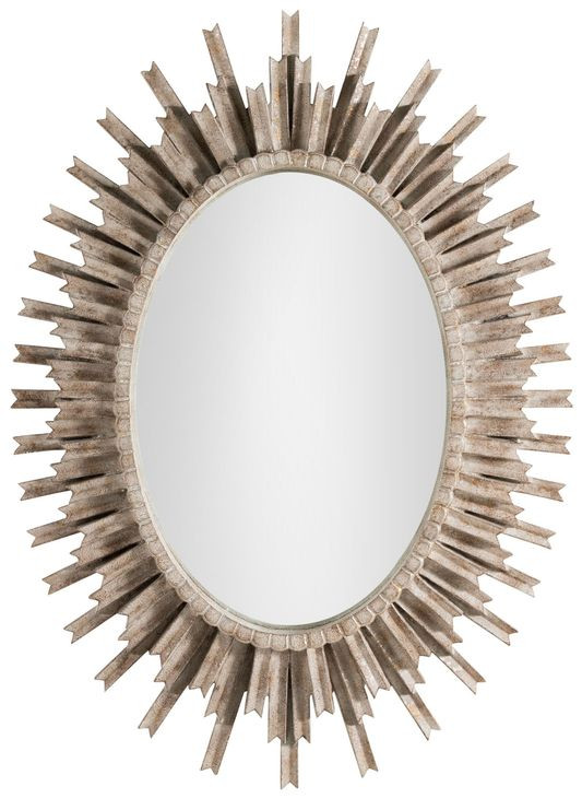 Jean Michel Antique Gold Oval Accent Mirror
