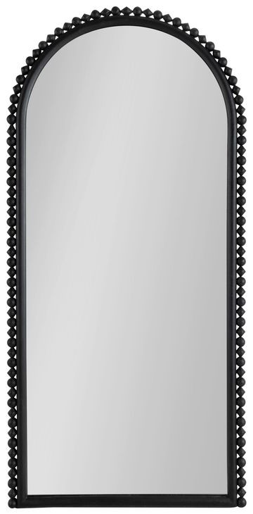 Belle Plaster Black Arched Wall Mirror