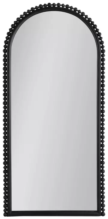 Belle Plaster Black Arched Wall Mirror