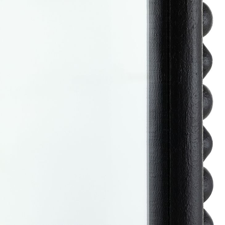 Belle Plaster Black Arched Wall Mirror