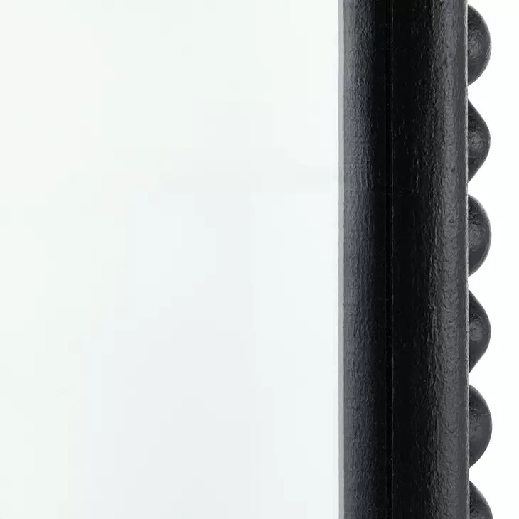 Belle Plaster Black Arched Wall Mirror