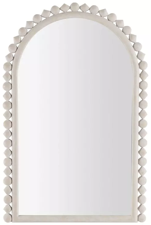 Belle Distressed White Arched Vanity Mirror