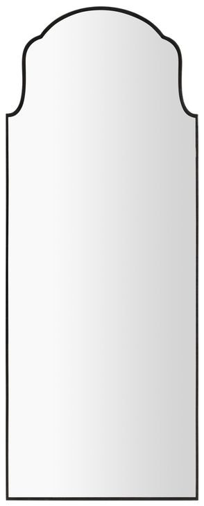 Pauline Brushed Black Arched Vanity Mirror