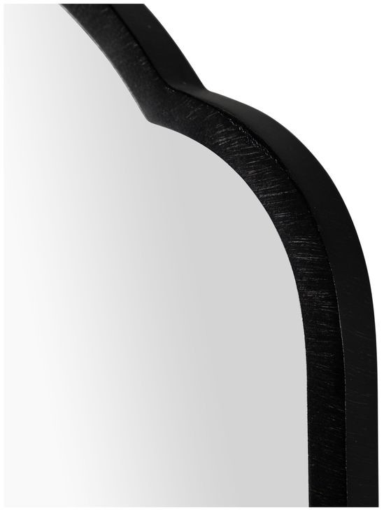 Pauline Brushed Black Arched Small Vanity Mirror