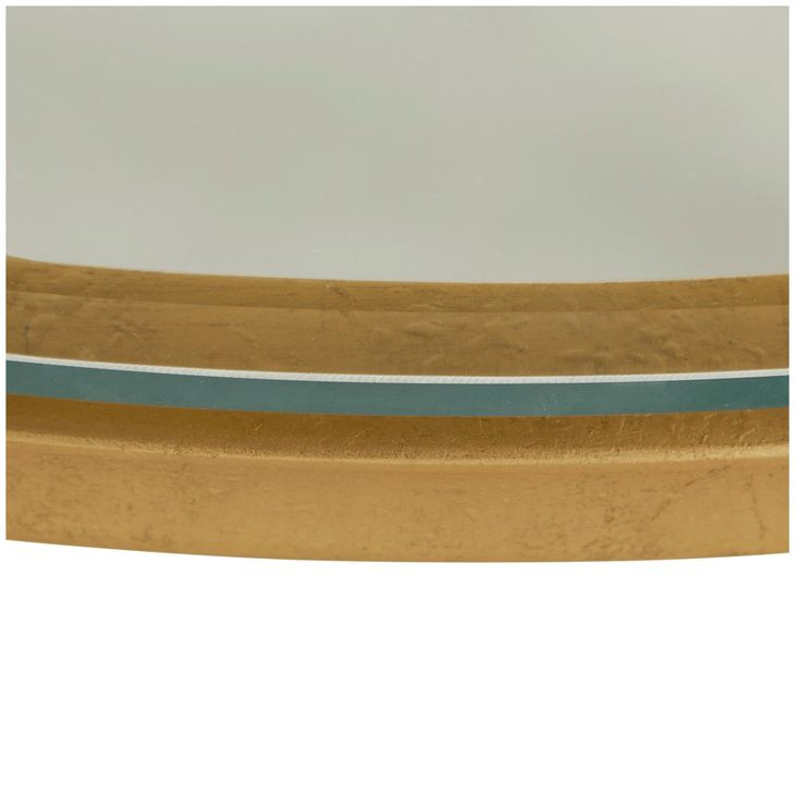 Constance Antique Brass Leaf and White Round Glass Top Side Table